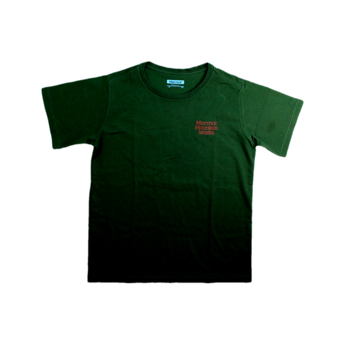 A Green Short Sleeve T Shirts from Marmot in size 13Y for boy. (Front View)