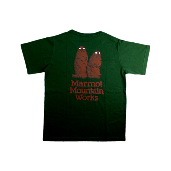 A Green Short Sleeve T Shirts from Marmot in size 13Y for boy. (Back View)