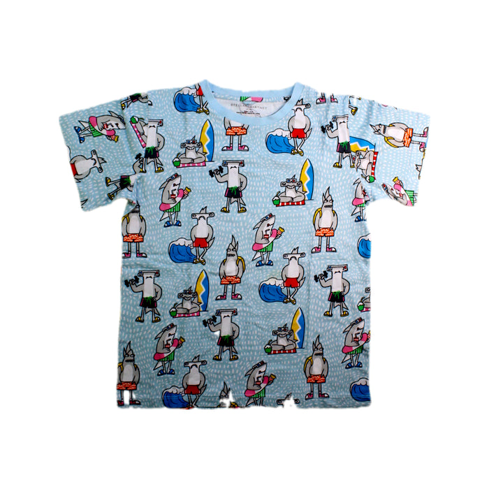 A Blue Short Sleeve T Shirts from Stella McCartney in size 10Y for boy. (Front View)
