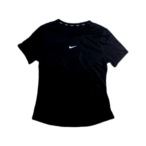 A Black Active Tops from Nike in size 6T for girl. (Front View)