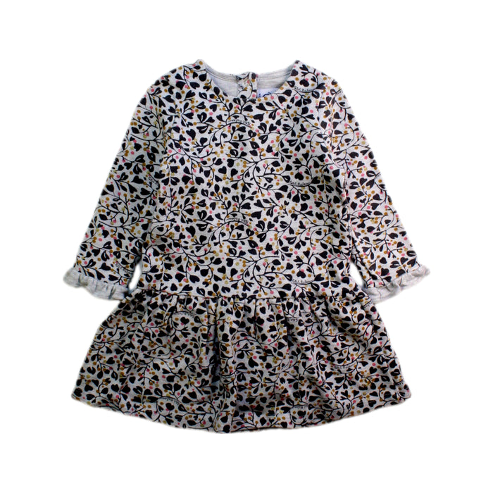 A Multicolour Long Sleeve Dresses from Petit Bateau in size 12-18M for girl. (Front View)