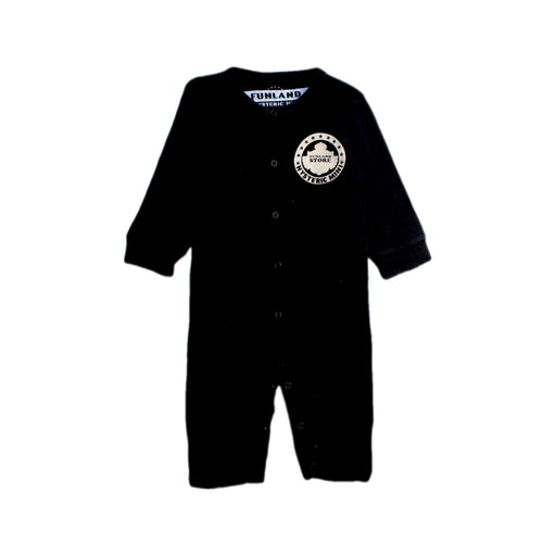 A Black Long Sleeve Rompers from Hysteric Mini in size 6-12M for girl. (Front View)