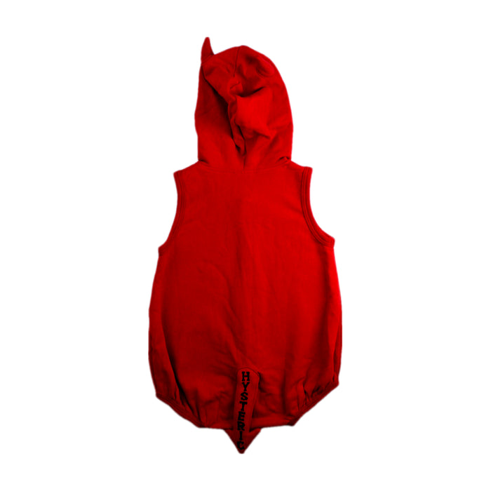A Red Sleeveless Rompers from Hysteric Mini in size 12-18M for neutral. (Back View)