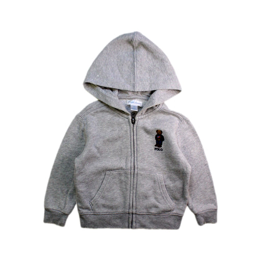 A Grey Hooded Sweatshirts from Ralph Lauren in size 6-12M for boy. (Front View)