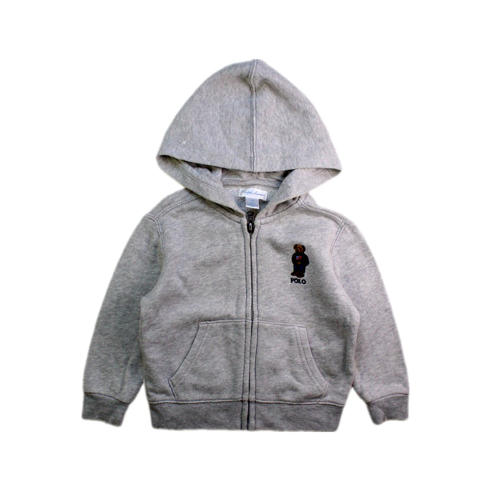 A Grey Hooded Sweatshirts from Ralph Lauren in size 6-12M for boy. (Front View)