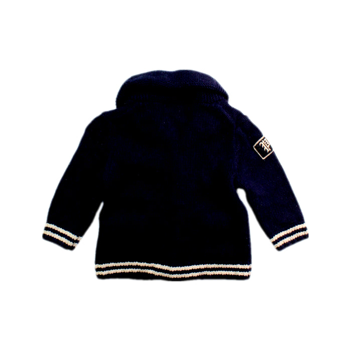 A Navy Cardigans from Ralph Lauren in size 3-6M for boy. (Back View)