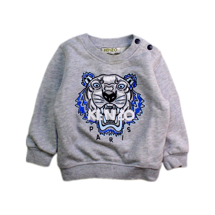 A Grey Crewneck Sweatshirts from Kenzo in size 6-12M for boy. (Front View)