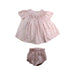 A Pink Skirt Sets from MiBONBoN in size 6-12M for girl. (Front View)