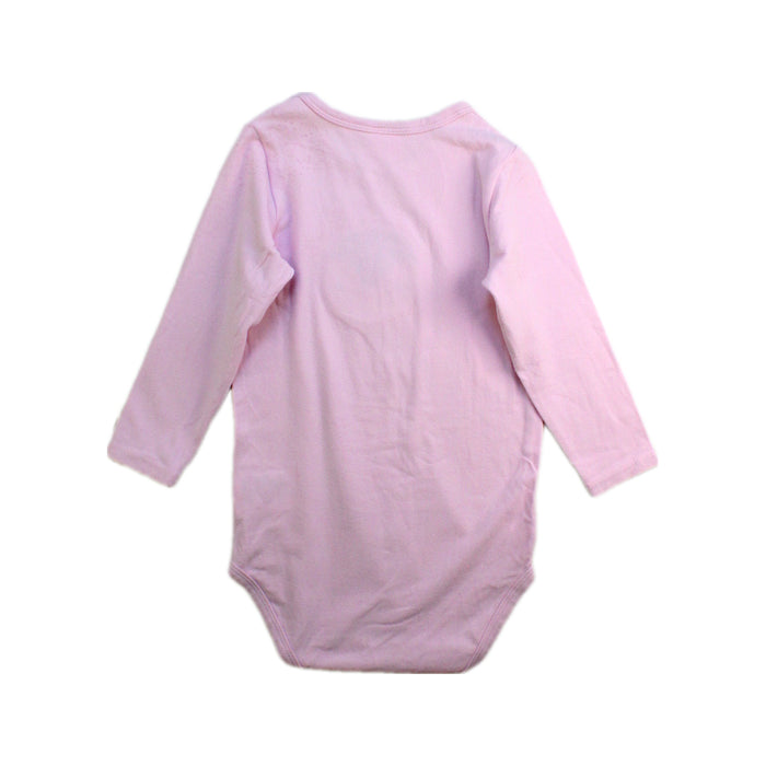 A Pink Long Sleeve Bodysuits from Seed in size 12-18M for girl. (Back View)