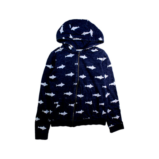 A Blue Zippered Sweatshirts from Seed in size 10Y for boy. (Front View)