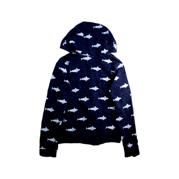 A Blue Zippered Sweatshirts from Seed in size 10Y for boy. (Back View)