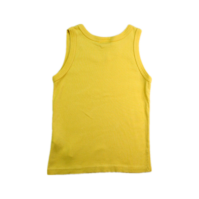 A Yellow Sleeveless Tops from Petit Bateau in size 4T for boy. (Back View)