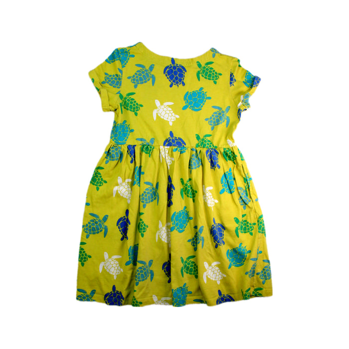 A Yellow Short Sleeve Dresses from Boden in size 8Y for girl. (Back View)
