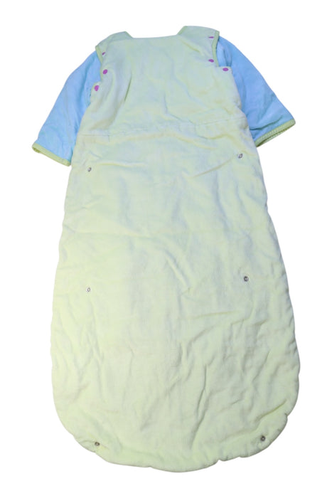 A Blue Sleepsacs from Sucre d'Orge in size 2T for neutral. (Back View)