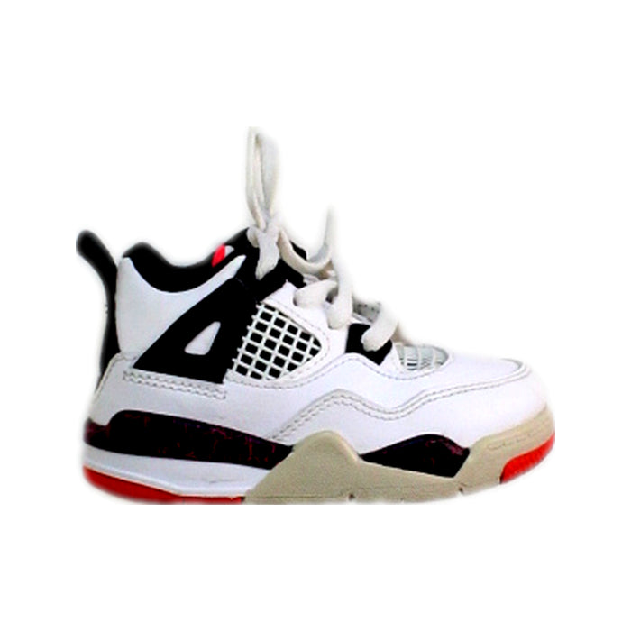A White Sneakers from Air Jordan in size 12-18M for boy. (Front View)