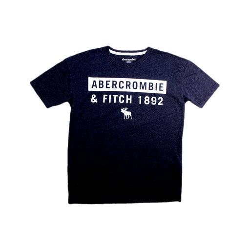 A Navy Short Sleeve T Shirts from Abercrombie & Fitch in size 7Y for boy. (Front View)