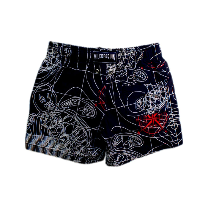 A Navy Swim Shorts from Vilebrequin in size 4T for boy. (Back View)