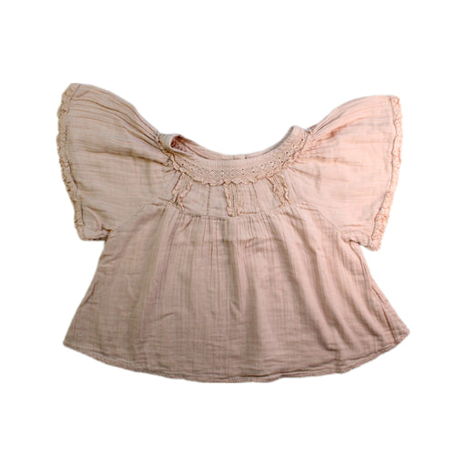 A Peach Short Sleeve Tops from Louise Misha in size 7Y for girl. (Front View)