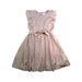 A Peach Sleeveless Dresses from Seed in size 5T for girl. (Front View)