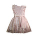 A Peach Sleeveless Dresses from Seed in size 5T for girl. (Back View)