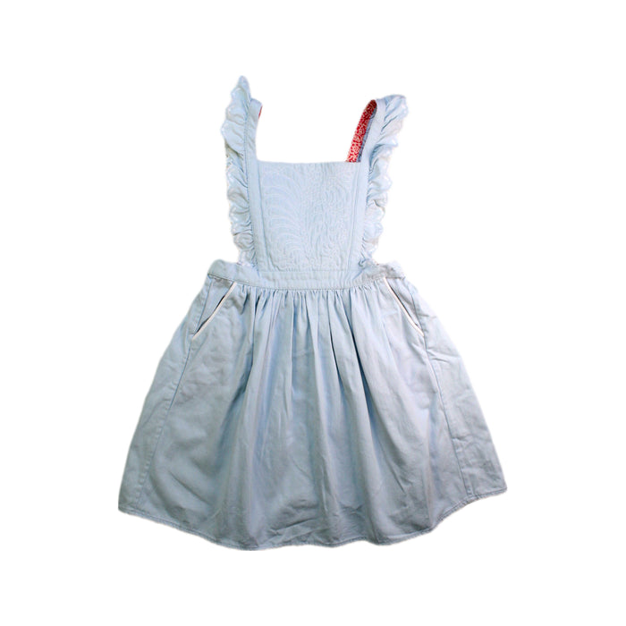 A Blue Sleeveless Dresses from Louise Misha in size 8Y for girl. (Front View)