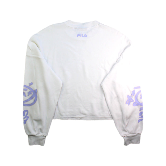 A White Crewneck Sweatshirts from Fila in size 14Y for girl. (Back View)