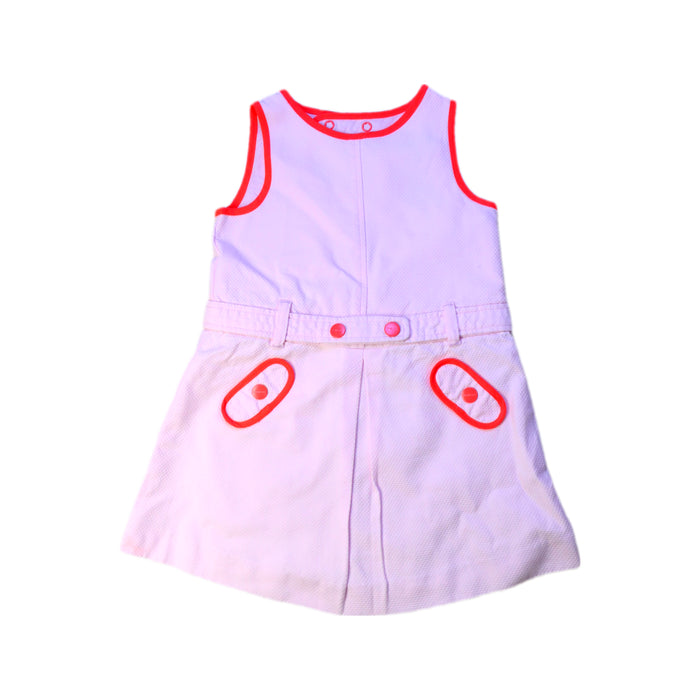 A Pink Sleeveless Dresses from Jacadi in size 3T for girl. (Front View)