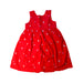 A Red Sleeveless Dresses from Purebaby in size 3T for girl. (Front View)