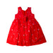 A Red Sleeveless Dresses from Purebaby in size 3T for girl. (Back View)