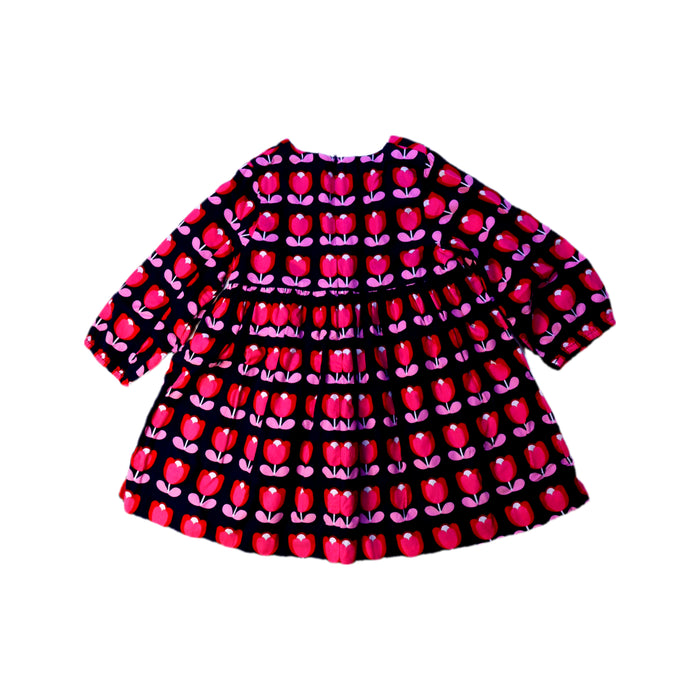 A Pink Long Sleeve Dresses from Jacadi in size 3T for girl. (Back View)