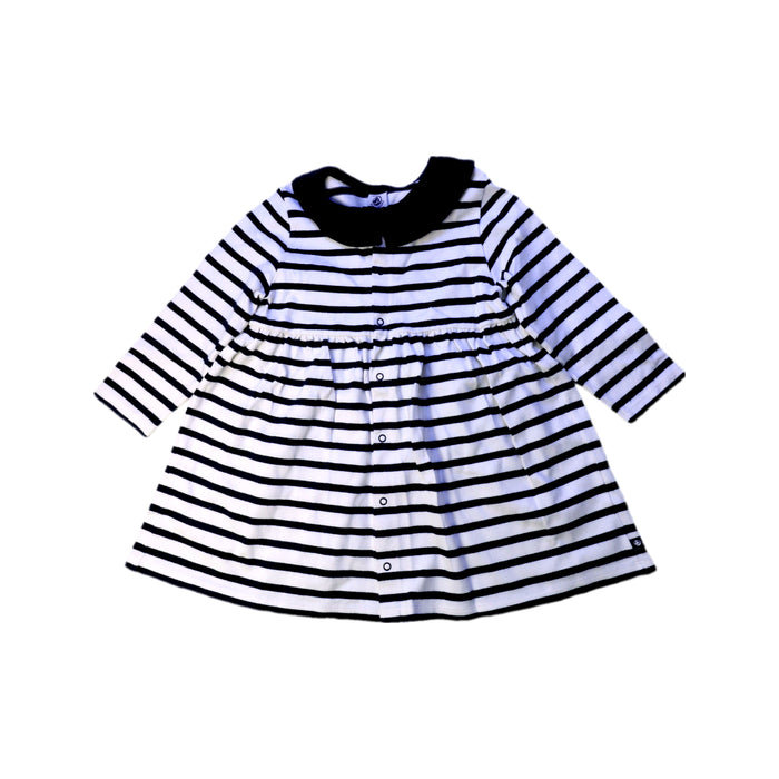 A Black Long Sleeve Dresses from Petit Bateau in size 3T for girl. (Front View)