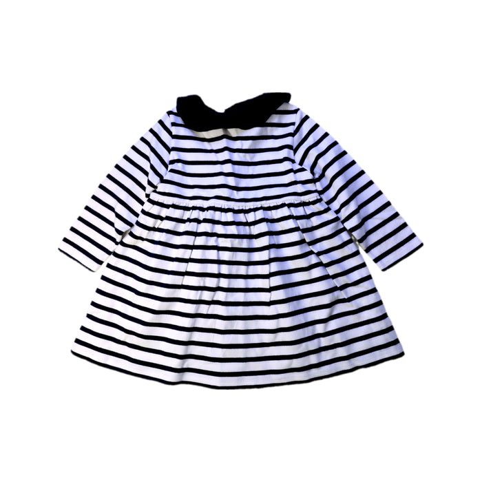 A Black Long Sleeve Dresses from Petit Bateau in size 3T for girl. (Back View)