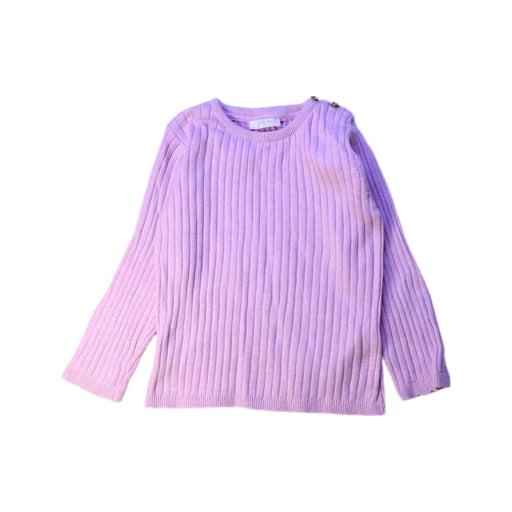 A Purple Long Sleeve Tops from Purebaby in size 3T for girl. (Front View)