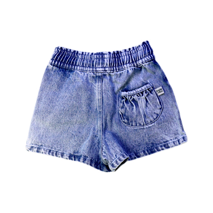 A Blue Shorts from Goldie + Ace in size 2T for girl. (Back View)