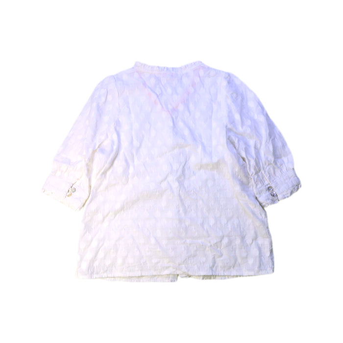 A White Long Sleeve Shirts from Excuse My French in size 8Y for girl. (Back View)