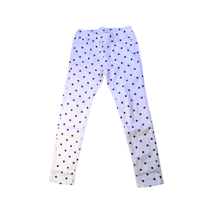 A White Leggings from Seed in size 7Y for girl. (Front View)
