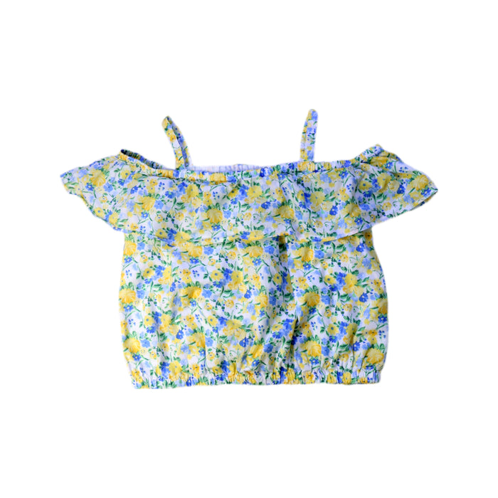 A Blue Sleeveless Tops from Janie & Jack in size 8Y for girl. (Front View)