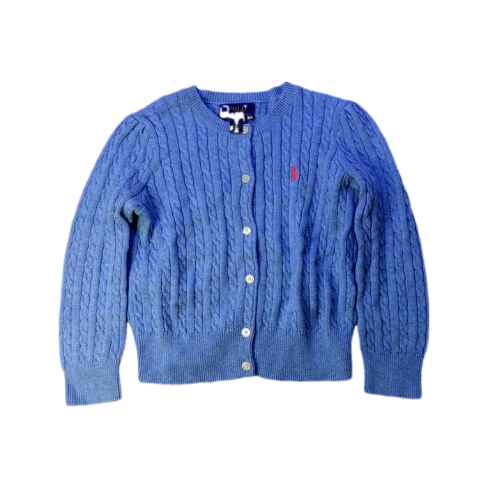 A Blue Cardigans from Polo Ralph Lauren in size 3T for girl. (Front View)