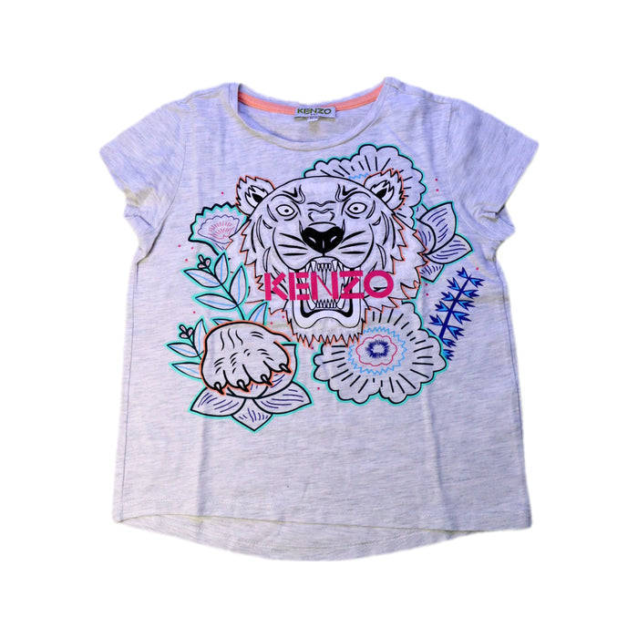 A Grey Short Sleeve T Shirts from Kenzo in size 6T for girl. (Front View)
