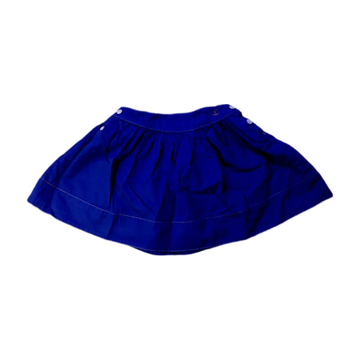 A Blue Mid Skirts from Petit Bateau in size 4T for girl. (Front View)