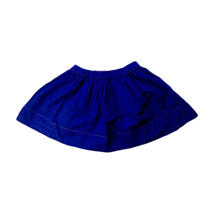 A Blue Mid Skirts from Petit Bateau in size 4T for girl. (Back View)