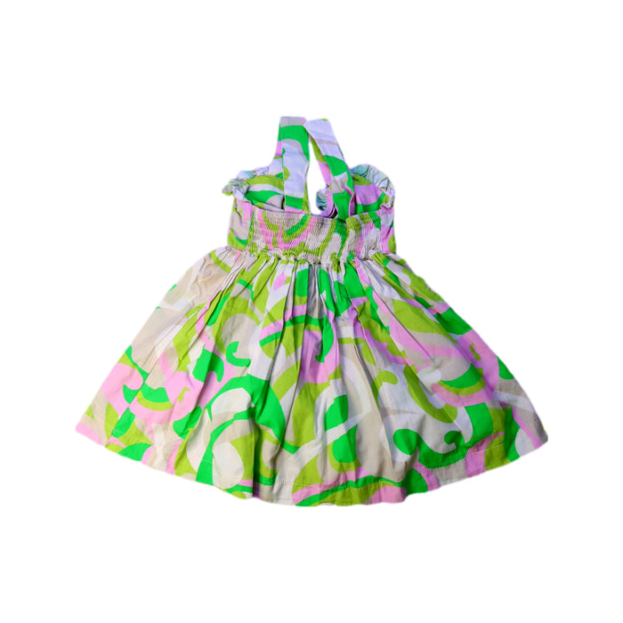 A Green Sleeveless Dresses from Panco in size 3T for girl. (Back View)