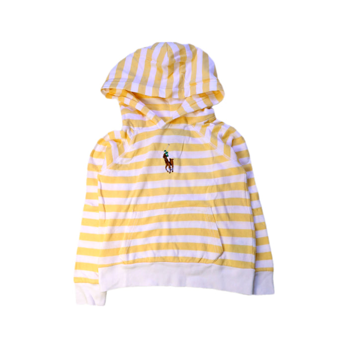 A White Hooded Sweatshirts from Polo Ralph Lauren in size 5T for girl. (Front View)