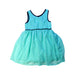 A Teal Sleeveless Dresses from Tommy Hilfiger in size 5T for girl. (Front View)
