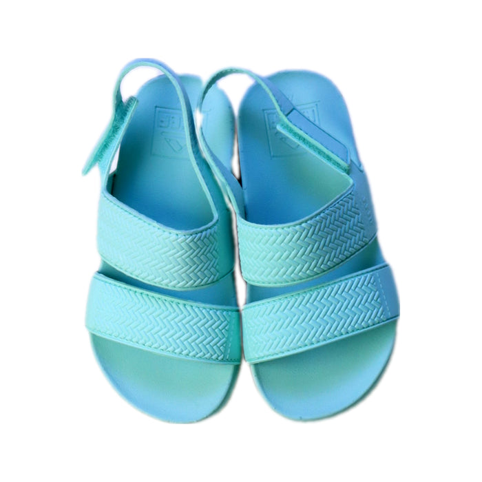 A Blue Sandals from Reef in size 18-24M for girl. (Back View)