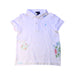 A White Short Sleeve Polos from Polo Ralph Lauren in size 6T for girl. (Front View)