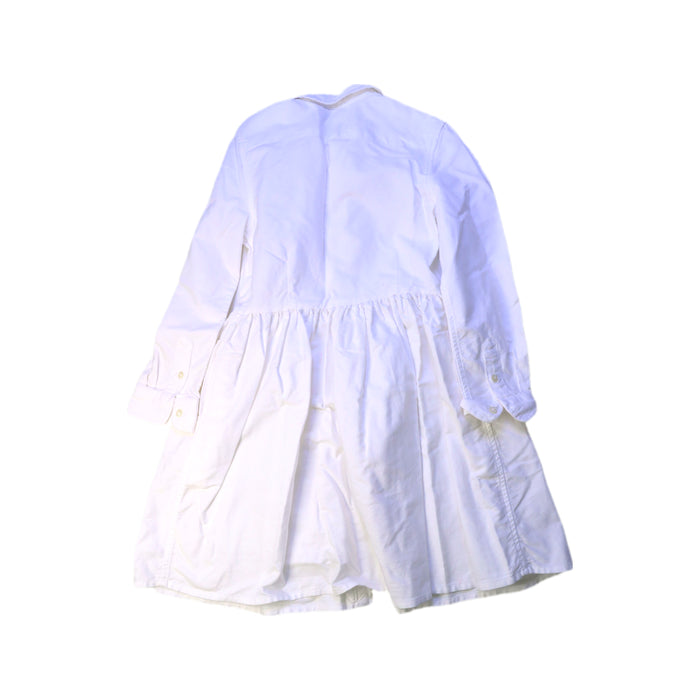 A White Long Sleeve Dresses from Polo Ralph Lauren in size 6T for girl. (Back View)