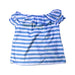 A Blue Short Sleeve Tops from Seed in size 8Y for girl. (Front View)