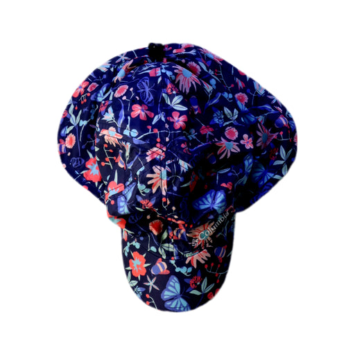 A Navy Sun Hats from Columbia in size 8Y for girl. (Front View)