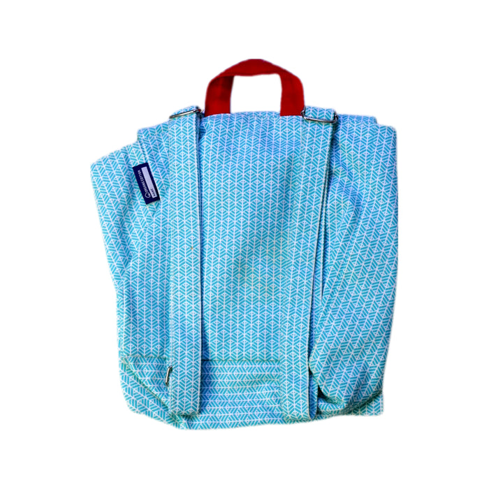 A Blue Bags from Coq en Pâte in size O/S for neutral. (Back View)